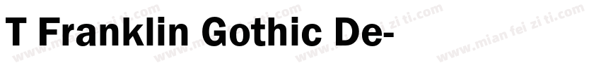 T Franklin Gothic De字体转换